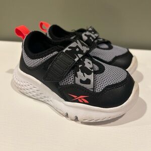 Reebok Kids Black and White Sneakers with Red Accents